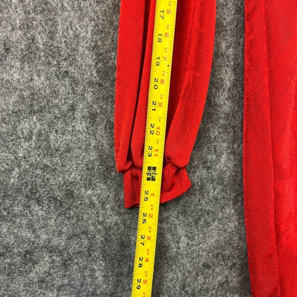 Hello Molly Vibrant Red Long Sleeve Dress Size Medium - Picture 8 of 11